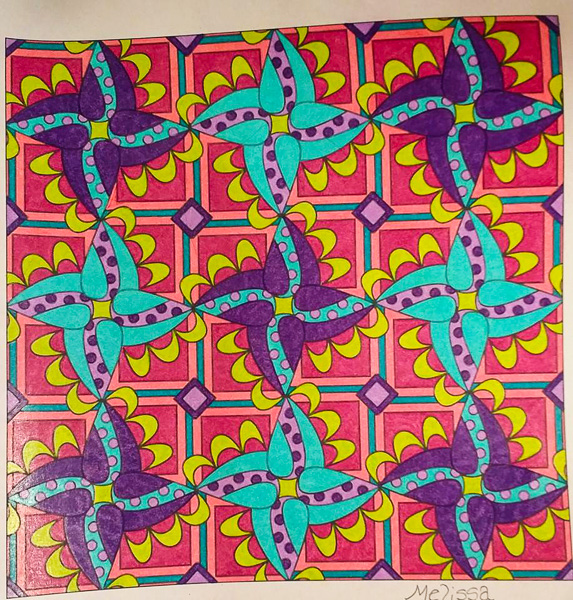 Colored by Melissa Adamek-Dean - from Whimsy (Angie's Patterns - Volume 2)