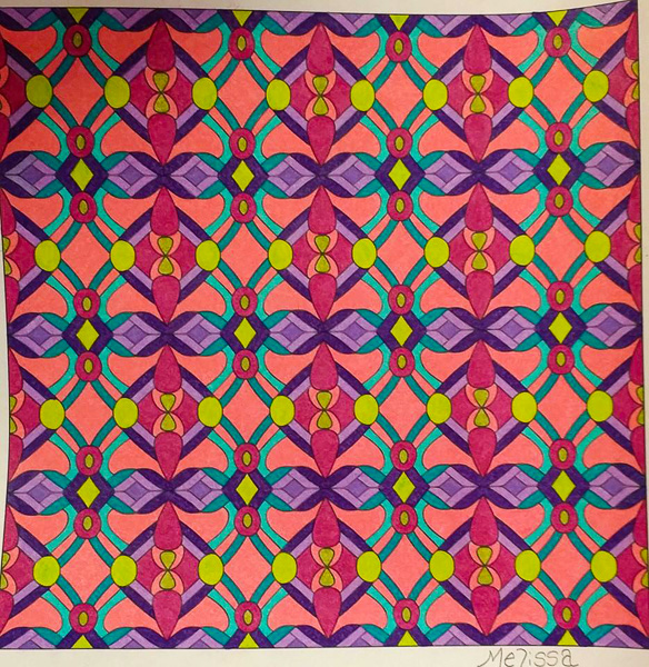 Colored by Melissa Adamek-Dean - from Whimsy (Angie's Patterns Volume 2)