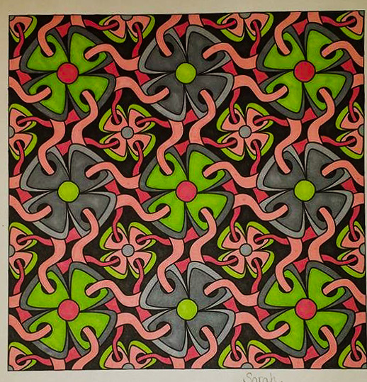 Colored by Sarah Elizabeth Adamek-Dean - from Whimsy (Angie's Patterns Volume 2)