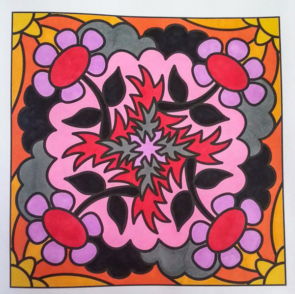 Colored by Sharon Helene - from Pizzazz (For Crayons And Wide Tipped Markers)
