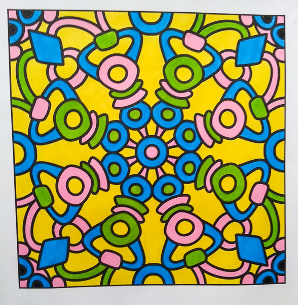 Colored by Sharon Helene - from Pizzazz (For Crayons And Wide Tipped Markers)