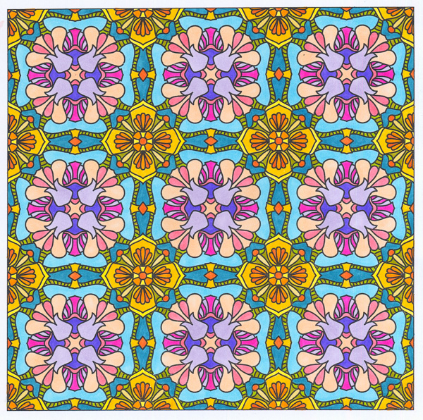 Colored by Angie Grace - from Flowers (Angie's Patterns Volume 8)