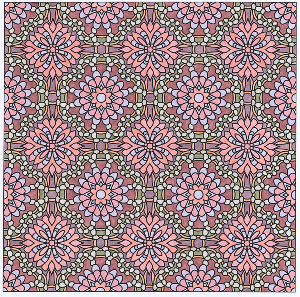 Colored by Angie Grace - from Flowers (Angie's Patterns Volume 8)