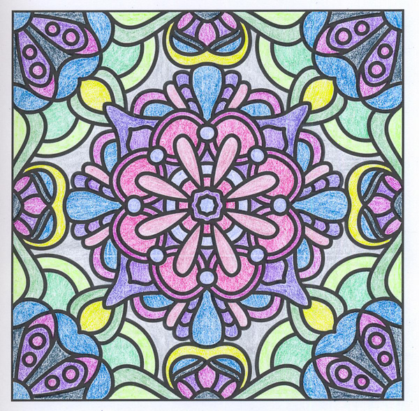 Colored by Angie Grace - from Flowers (For Crayons And Wide Tipped Markers)
