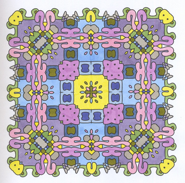 Colored by Angie Grace - from Ink Doilies (Angie's Patterns - Volume 1)