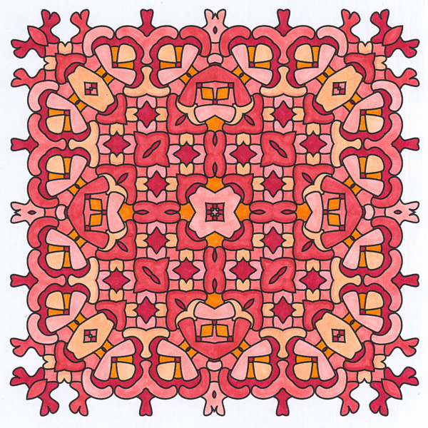 Colored by Angie Grace - from Ink Doilies (Angie's Patterns Volume 1)