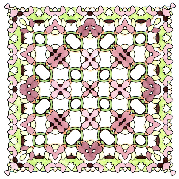 Colored by Angie Grace - from Ink Doilies (Angie's Patterns Volume 1)