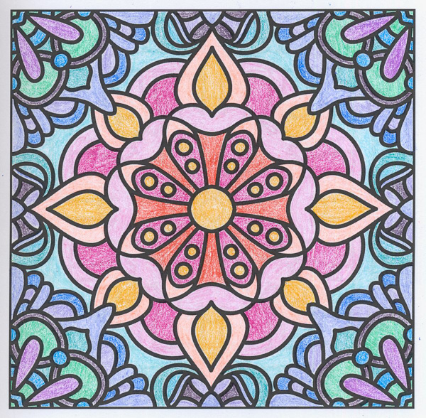 Colored by Angie Grace - from More Flowers (For Crayons And Wide Tipped Markers)