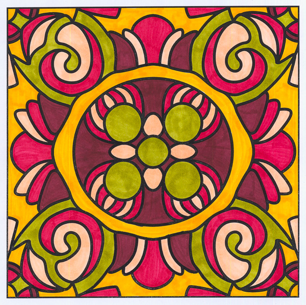 Colored by Angie Grace - from More Pizzazz (For Crayons And Wide Tipped Markers)
