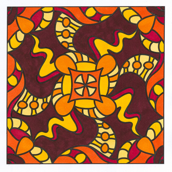 Colored by Angie Grace - from Pizzazz (For Crayons And Wide Tipped Markers)