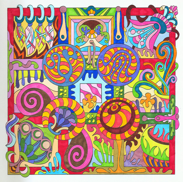 Colored by Angie Grace - from Wow (Angie's Extreme Coloring Books - Volume 1)