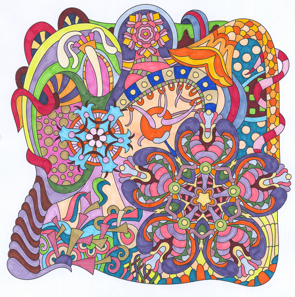 Colored by Angie Grace - from Wow (Angie's Extreme Coloring Books Volume 1)