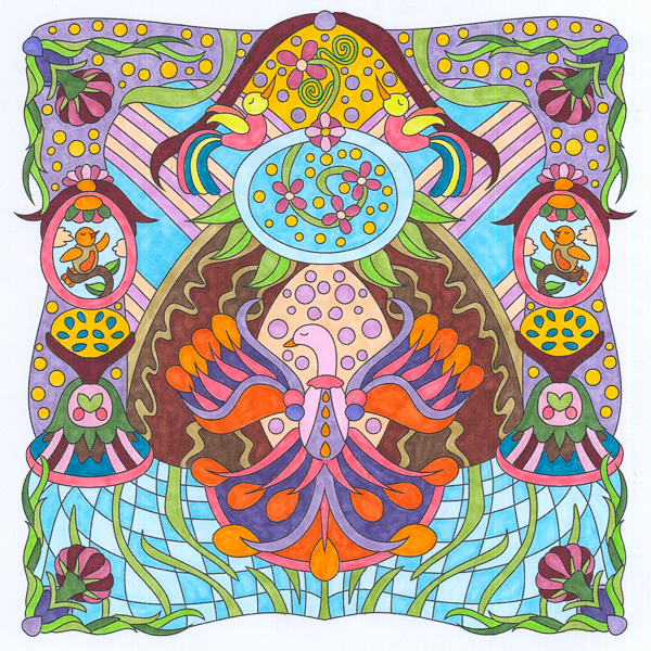 Colored by Angie Grace - from Wow (Angie's Extreme Coloring Books Volume 1)
