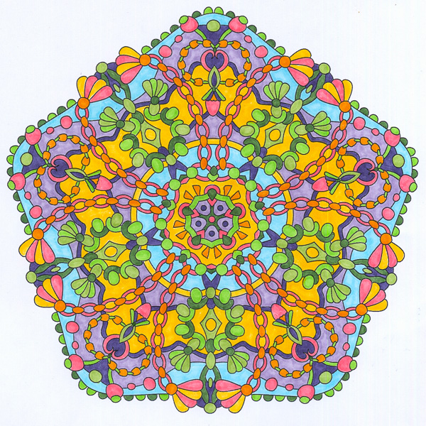 Colored by Angie Grace - from Wow (Angie's Extreme Coloring Books Volume 1)