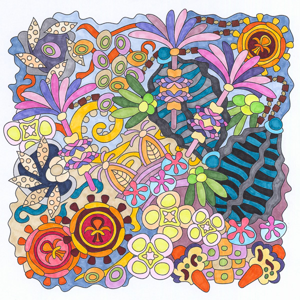 Colored by Angie Grace - from Wow (Angie's Extreme Coloring Books Volume 1)