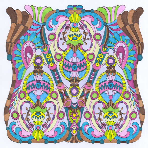 Colored by Angie Grace - from Wow (Angie's Extreme Coloring Books Volume 1)