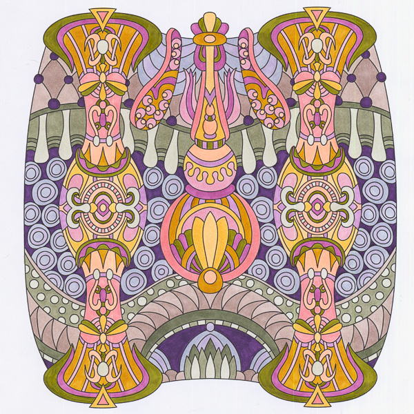 Colored by Angie Grace - from Wow (Angie's Extreme Coloring Books Volume 1)