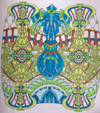 Colored by Alison Ferries - from Wow (Angie's Extreme Coloring Books Volume 1)