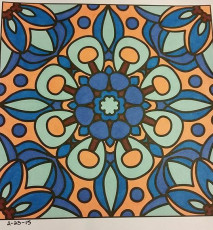 Colored by Cindy Schultz - from Flowers (For Crayons And Wide Tipped Markers)