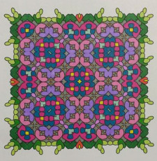Colored by Felicia Brandon - from Ink Doilies (Angie's Patterns Volume 1)