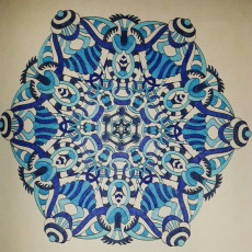 Colored by Gillian Yates - from Wow (Angie's Extreme Coloring Books Volume 1)
