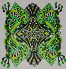 Colored by Gillian Yates - from Wow (Angie's Extreme Coloring Books Volume 1)