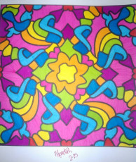Colored by Mia Marie - from More Flowers (For Crayons And Wide Tipped Markers)