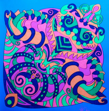 Colored by Mia Marie - from Wow (Angie's Extreme Coloring Books Volume 1)