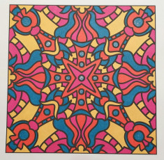 Colored by Michelle Buschur - from Doodles (For Crayons And Wide Tipped Markers)