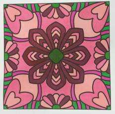 Colored by Michelle Buschur - from Flowers (For Crayons And Wide Tipped Markers)