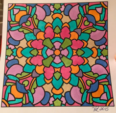 Colored by Nancy Posey - from More Doodles (For Crayons And Wide Tipped Markers)