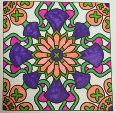 Colored by Sabrina Williams - from More Flowers (For Crayons And Wide Tipped Markers)