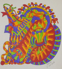 Colored by Sarah Elizabeth Adamek-Dean - from Cool (Angie's Extreme Coloring Books Volume 2)