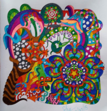 Colored by Shari Erickson - from Wow (Angie's Extreme Coloring Books Volume 1)