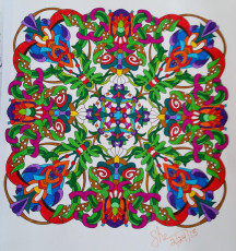 Colored by Shari Erickson - from Wow (Angie's Extreme Coloring Books Volume 1)