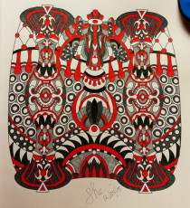 Colored by Shari Erickson - from Wow (Angie's Extreme Coloring Books Volume 1)