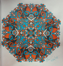 Colored by Shari Erickson - from Wow (Angie's Extreme Coloring Books Volume 1)