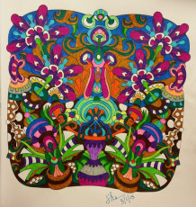 Colored by Shari Erickson - from Wow (Angie's Extreme Coloring Books Volume 1)