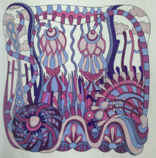 Colored by Alison Ferries - from Wow (Angie's Extreme Coloring Books Volume 1)