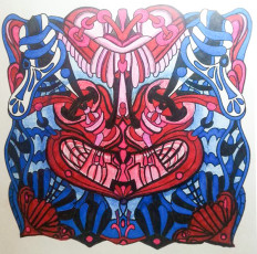Colored by Cathy Krohne - from Wow (Angie's Extreme Coloring Books Volume 1)