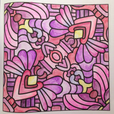 Colored by Danielle Lemos - from Quirky (For Crayons And Wide Tipped Markers)