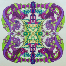 Colored by Deborah Powell - from Wow (Angie's Extreme Coloring Books Volume 1)