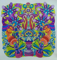 Colored by Deborah Powell - from Wow (Angie's Extreme Coloring Books Volume 1)