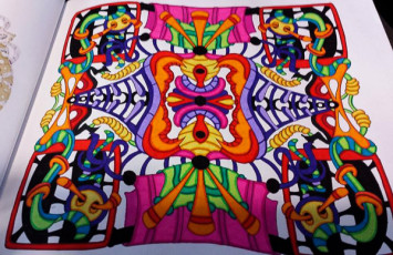 Colored by Elizabeth Graves - from Wow (Angie's Extreme Coloring Books Volume 1)