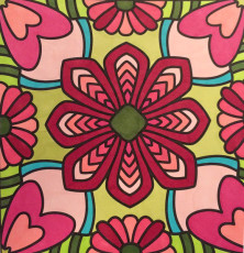 Colored by Jackie Posey - from Flowers (For Crayons And Wide Tipped Markers)