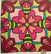 Colored by Jackie Posey - from More Flowers (For Crayons And Wide Tipped Markers)