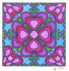 Colored by Karen Ballenger - from Flowers (For Crayons And Wide Tipped Markers)