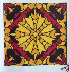 Colored by Laurie Catlin - from More Flowers (For Crayons And Wide Tipped Markers)