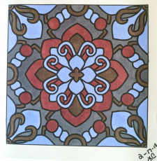 Colored by Laurie Catlin - from More Flowers (For Crayons And Wide Tipped Markers)