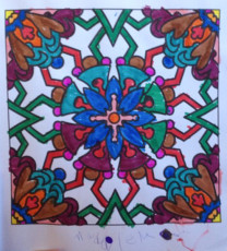 Colored by Maddie M. - from Flowers (For Crayons And Wide Tipped Markers)